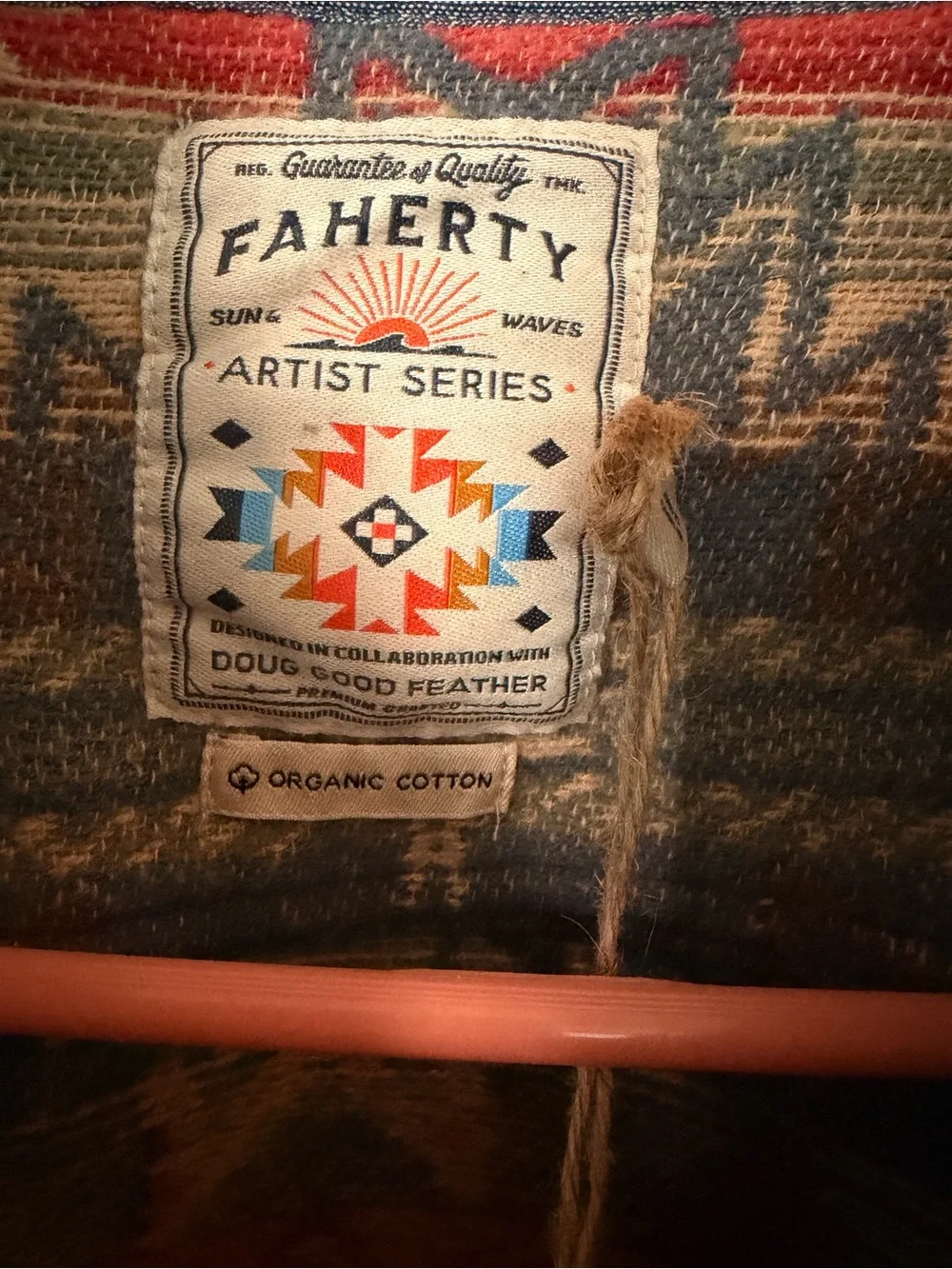Faherty Multi-Color Patterned Lightweight Shacket NWT XL